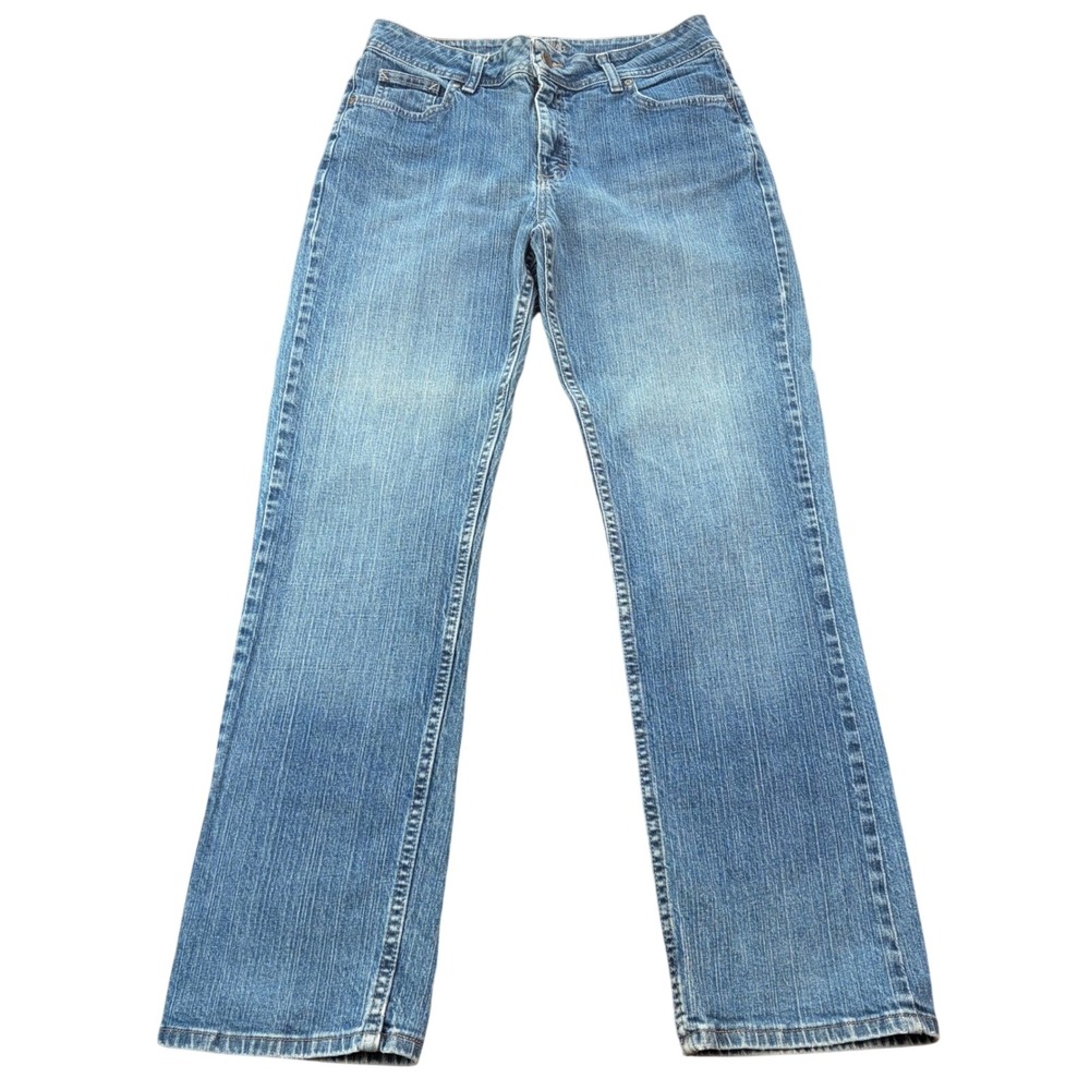 Riders by Lee Womens Straight Leg Jeans Medium Wash Denim Mid Rise 30‎ Inseam